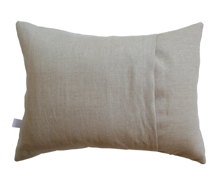 Rust Billy Ball Flower Pillow in Natural Linen by JillianReneDecor Billy Button Craspedia Botanical Winter Home Decor Copper Burnt Orange