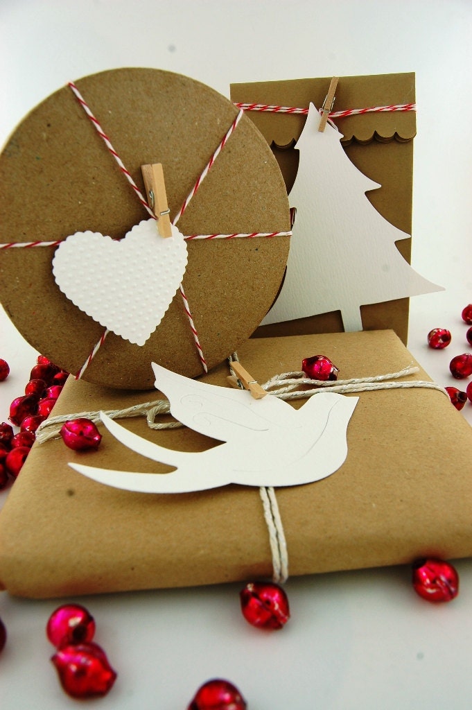 Pretty Packaging Kit Choose Your Shape Christmas Tree Heart Soaring Bird Il_570xn