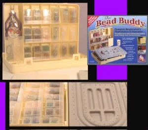 DIY Advanced and Beginner Bead Kit BEAD BUDDY Jewelry Making Kit Vintage Czech Glass Beads Carrying Case with Design Board