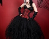 All Black Cyber Gothic Formal Wedding Tulle Skirt all sizes MTCoffinz