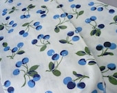 Antique Blueberry Print Feed Sack 36 x 45 Inches