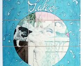LAKE - Recycled Record Album Coasters and Warped Vinyl Record Bowl
