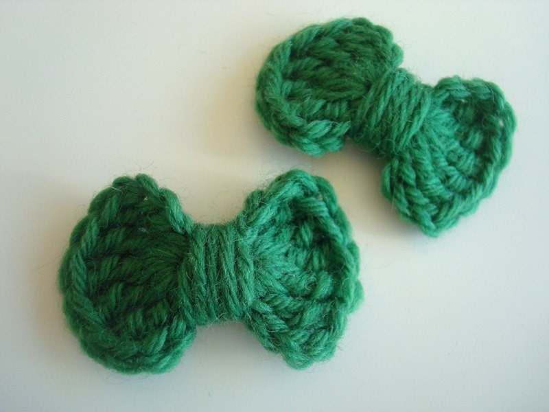 Mini Crochet Bow Hair Clips - Set of 2