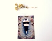 Wall art - ACEO Print - Black Tea Girl Kitchen decor - Black Tea Girl - teen girl children bedding