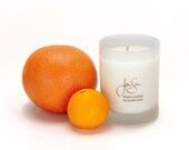 Mandarin Grapefruit Natural Soy Candle Handmade with Essential Oils,  aromatherapy,  eco friendly, large 13 oz (369 grams)