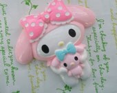 JUMBO Bunny cabochon 1pc 98mm x 92mm