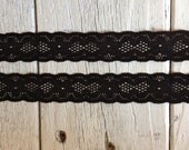 BLACK Stretch Lace-3/4 inch -5 yards for 2.19