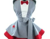 Retro Apron - Pee Wee Herman Playhouse Sexy Womans Aprons - Vintage Apron Style - Playhouse Pin up Rockabilly Cosplay Lolita