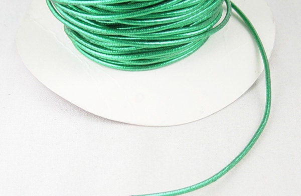 Scrapbook Embellishment 5 Yards (15 feet) Elastic Cord Green Sewing Scrapbooking Gift Wrapping ... last remaining packages