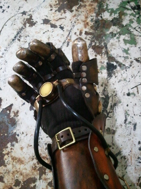 RESERVED - Steampunk Equalist Glove arm armor