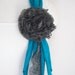 grey lace flower pin