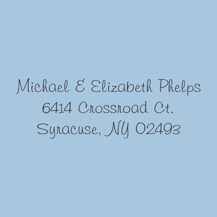 Michael & Elizabeth Custom Self Inking Stamp Design 200-006
