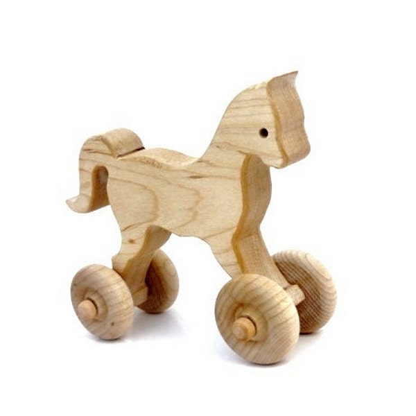 wood horse toy for children