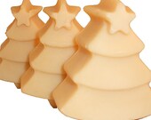 CLEARANCE - Mistletoe Handmade Cold Process Soap Bars - christmas tree shape - Limited Holiday Edition