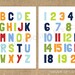 8X10 Bold and Modern Alphabet and Number Poster set