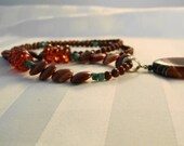 Zebra Onyx Necklace Long Necklace Gemstone