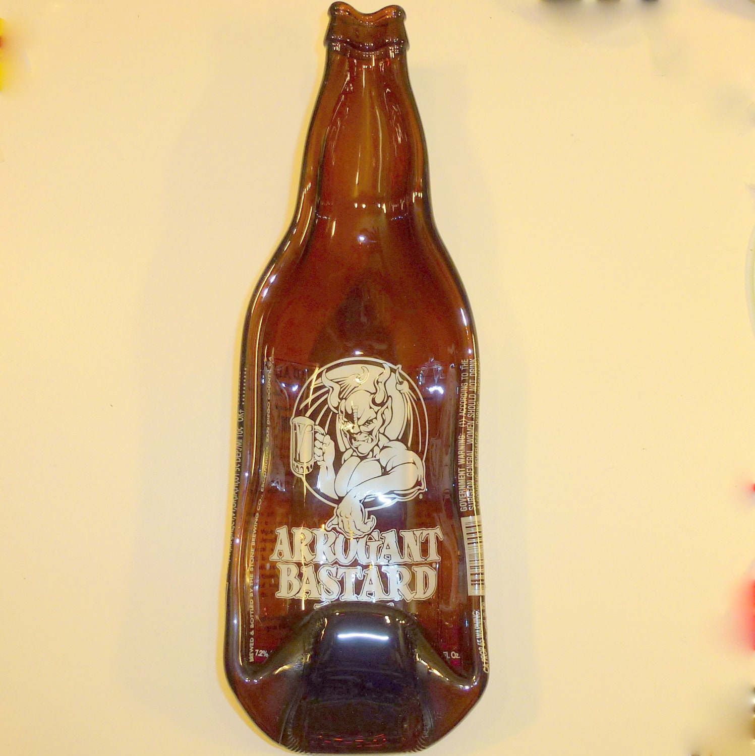 Arrogant Bastard Upcycled Bottle  - spoon rest, candy dish, jewelry tray- use your imagination - order by dec 19 for delivery by dec 24