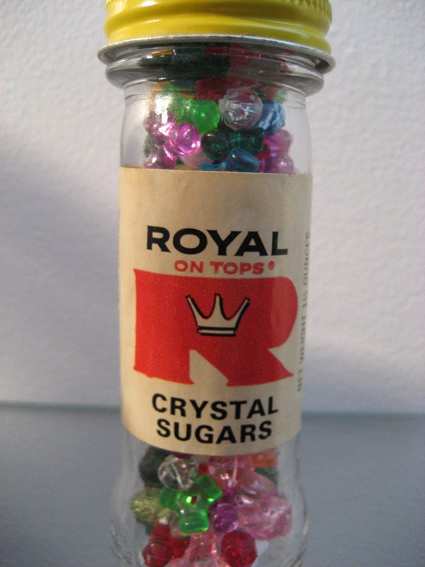 Vintage 1960s Royal Brand Cake Decorating Candy Jar w 15 Cents on Lid