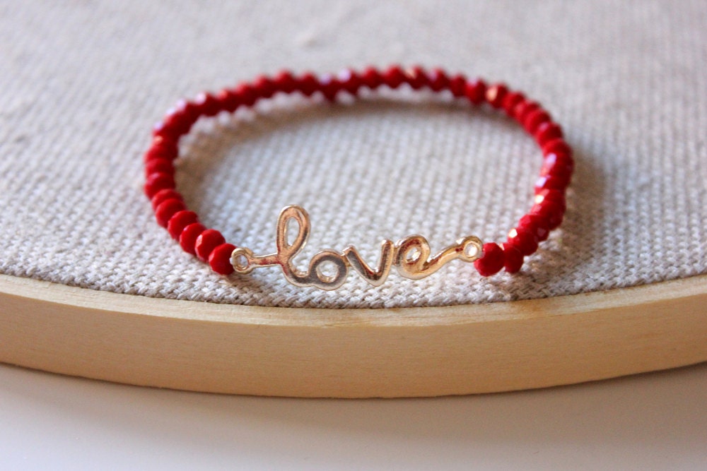 Anthology27, Sweet love bracelet in rich red and gold