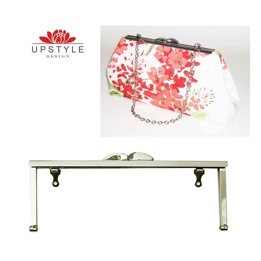 Purse Frames Nickel Set of 5 Metal Clutch Frame - As Seen on the Martha Stewart Show - DM N w loops