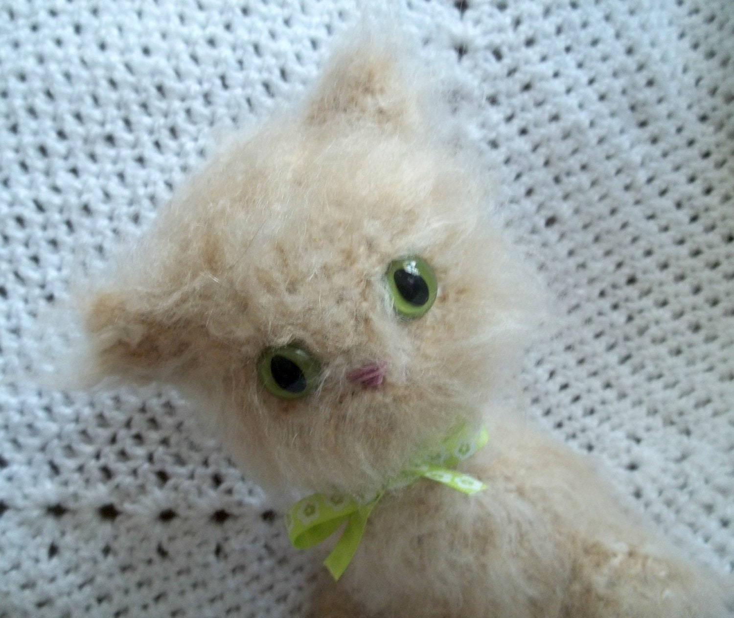 Crochet Amigurumi Cat - Beige Tabby Cat