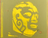 Mexican Lucha Libre Mask Graffiti Street Art Painting Wrestler Luchador Stencil