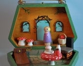 Wooden Doll - Fairy House Playbox / Custom Dollhouse Waldorf Toy