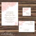 Peony Wedding Invitation,  Printable File, Print at home invitation template- Swoon