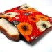 Reusable Sandwich Bag, Hot Poppies, Large Size, Lunch Sack, Lunch Kit, Lunch Bag, Food Storage, Modern, Ready to Ship