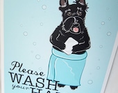 Wash Your Hands Scottie - 8x10 Eco-friendly Print