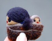 Needle Felted Inuit Mama Wearing her Baby WOOLY Made to Order