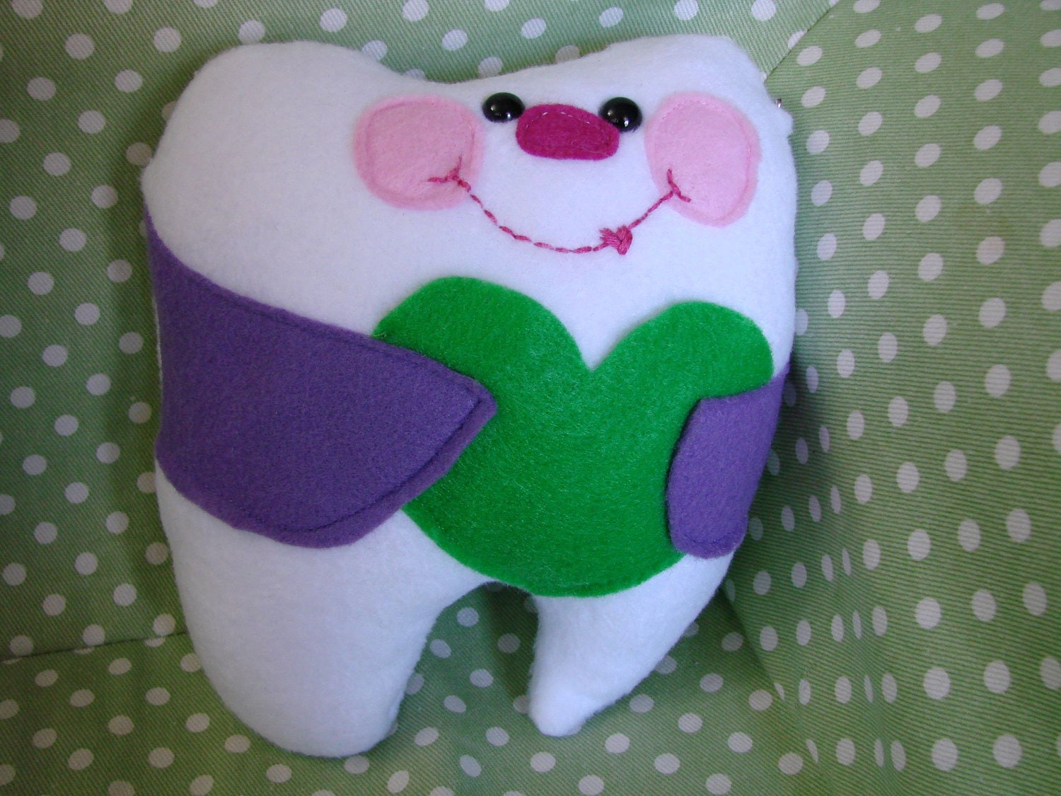 Tooth Fairy Softie Pillow with Heart Pocket for Your Child's Tooth and Tooth Fairy's Gift