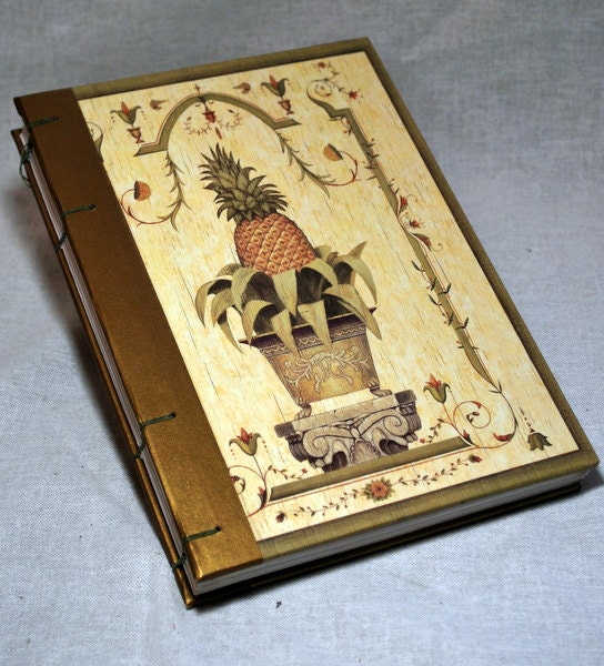 Pineapple Vintage, Recycled Book Journal