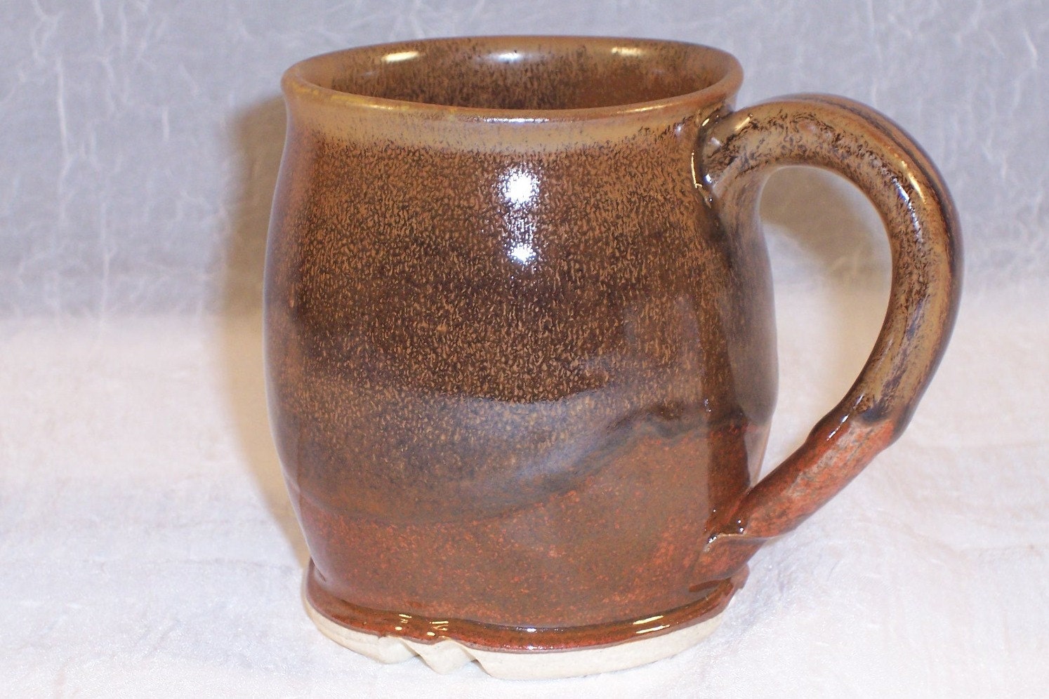 Ceramic Mug Coffee Mugs Brown Rust Handmade Wheel Thrown  Stoneware Ceramics   Pottery