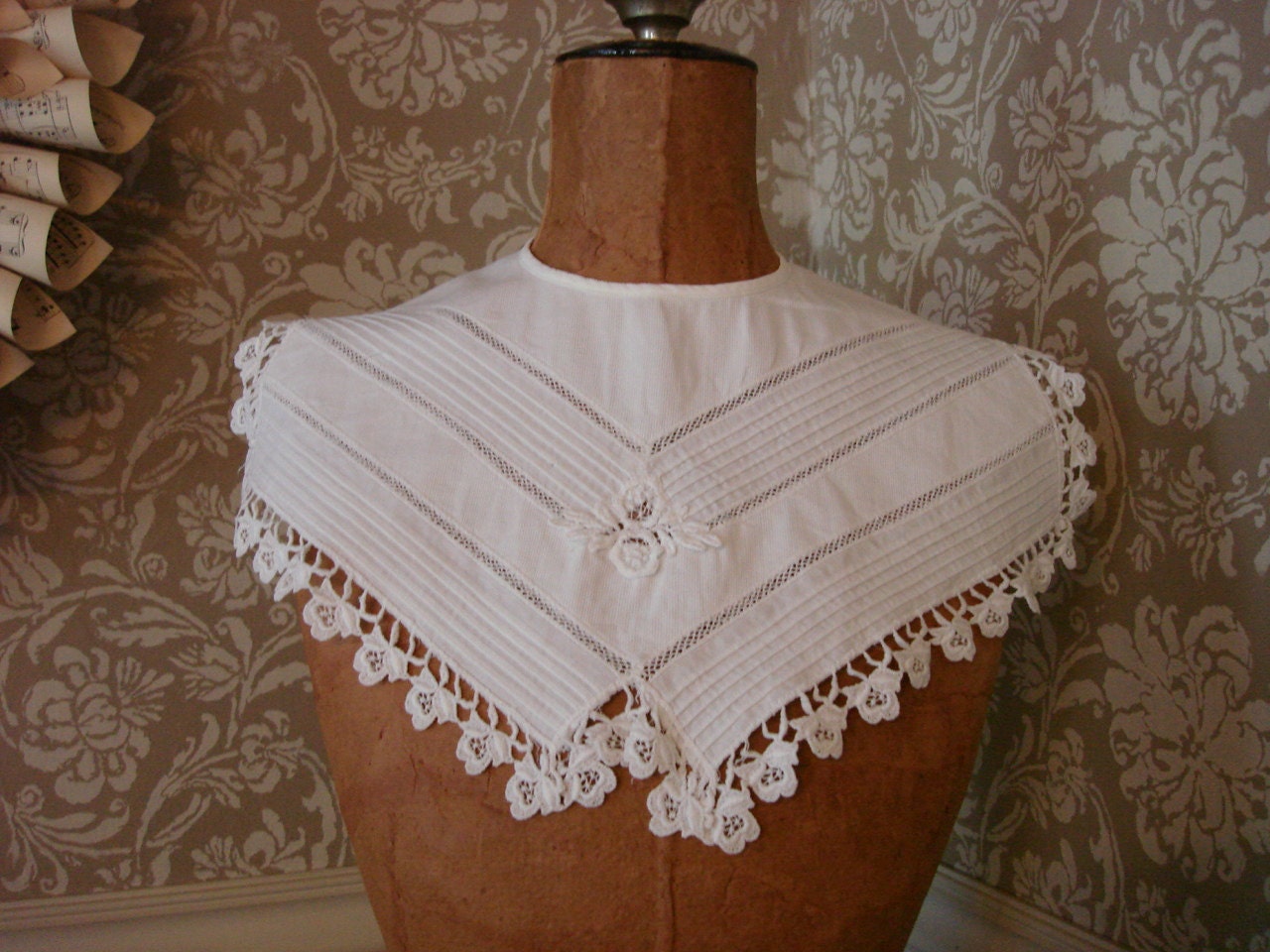 Vintage 40s 50s Pin up Lace Collar White Change Your Dress Look BOGO Stella Ranae