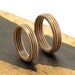 Two Wood Wedding Rings or Promise Rings, Walnut, Maple, & Mahogany Jewelry
