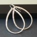 Silver Hammered Hoop Earrings