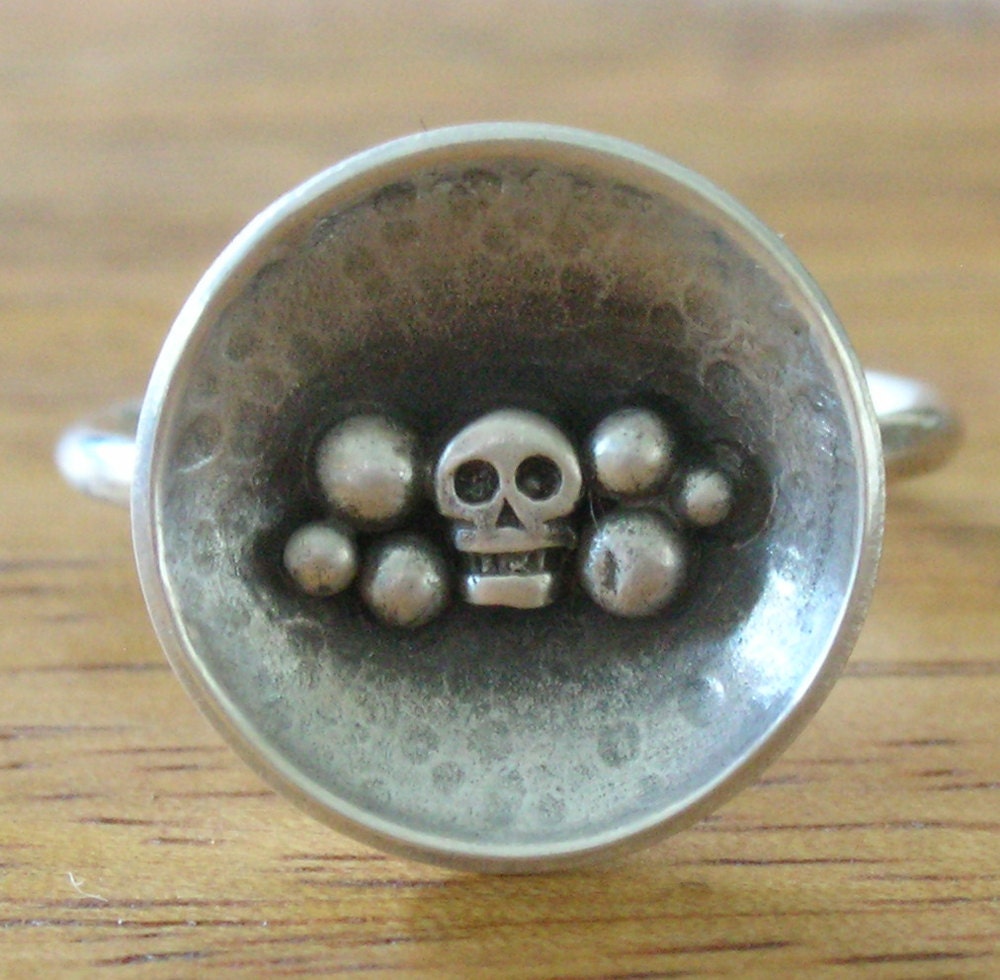 Sterling Silver Skull Ring size 7