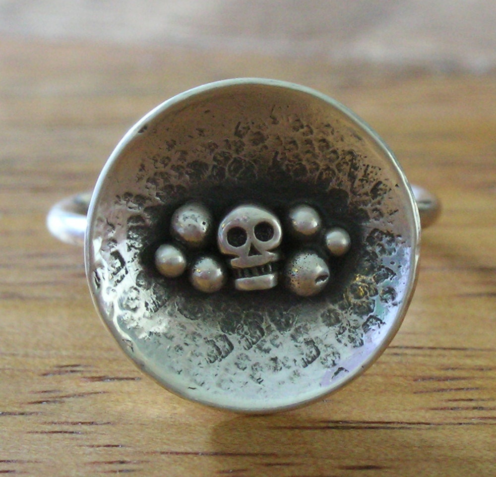 Sterling Silver Skull Ring size 7
