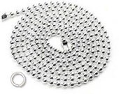 Aluminum Bead Chain with Jump Ring 30" Quality Chains to use with Dog Tags, Pendants, or Any Jewelry Charm