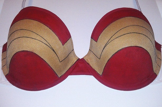 Handpainted Wonder Woman Bra