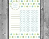 Chore Chart - Polka Dot, Boys