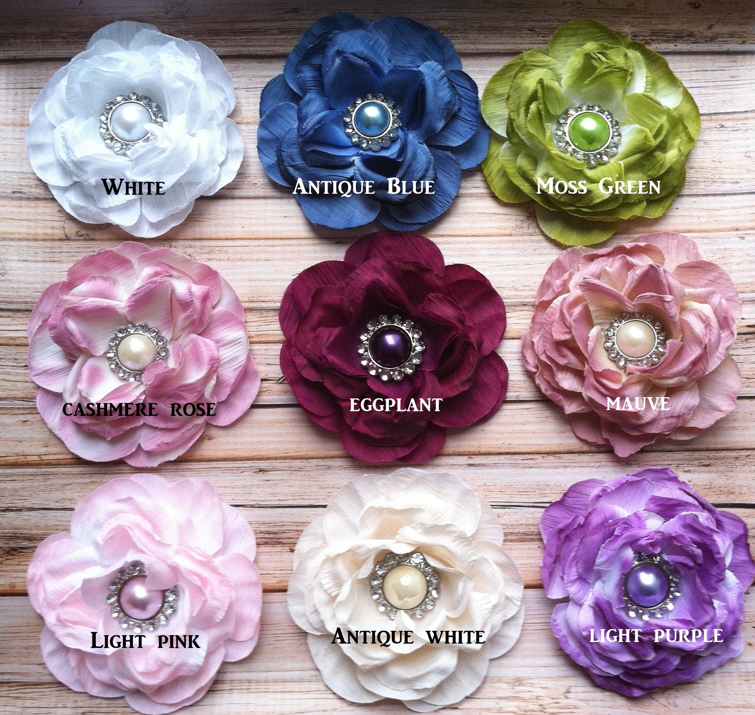 Wedding hair flower / Bridal Hair clip - bridal party hair clips - wedding clip - you pick - hair pin flower