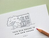 custom letterpress moving announcements