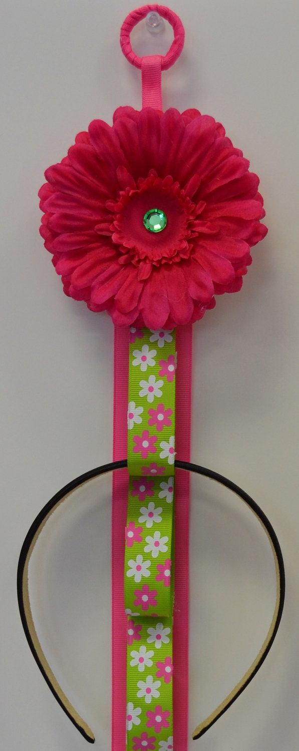 Funky Flower Ribbon Headband Holder