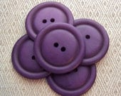 HuGE vintage buttons Orchid Purple matte 1 1/4" 1 3/8" x6