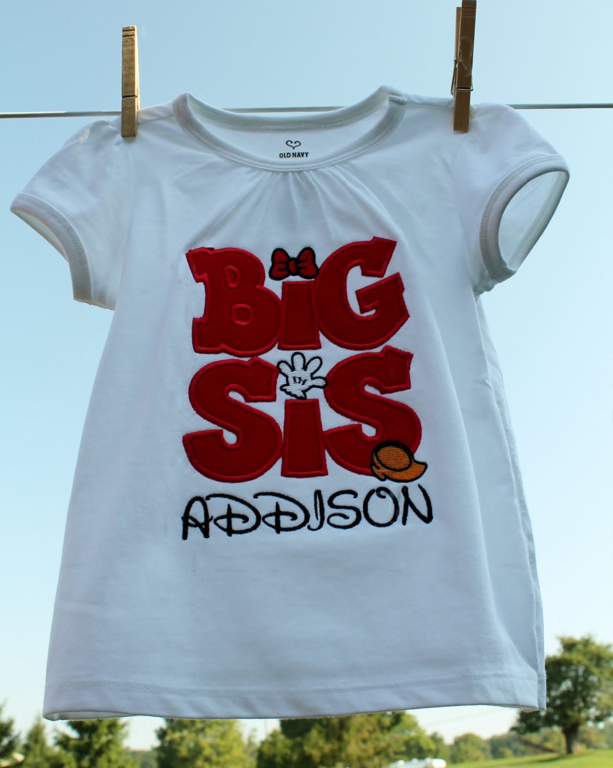 Big Little Brother Sister Custom Boutique Applique theme tshirts tees personalized sis bro embroidery minnie mouse mickey disney vacation