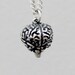 Anatomical Brain Necklace in Solid White Bronze