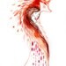 kitsune shape shifter - watercolor print