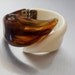 Vintage Clamper Bracelet Bypass Hinged Faux Tortoise Shell